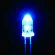 LK-3BL　　　直径3mmの高輝度青色LED5個セット。乾電池と付属の抵抗をつなぐだけでランプが点灯します。4.5～20V用抵抗付き。
