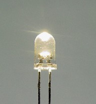 WK-YQ514HWCW  5Φ　超高輝度電球色　　5個セット　9V用、12V用付属抵抗、各5本付き乾電池と付属の抵抗をつなぐだけでランプが点灯します。