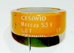 5.5V/1F     MaxCap  ス-パ-キャパシタ-コンデンサ- 　CESIWID　　28Φx11.5mm