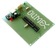 PIC-P28-USB　28ピンUSB-PIC対応　周辺回路付きマイコンボード(ICSP/ICDコネクタ付き)