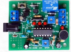 MK305B-BUILT　MK-305B 用途はいろいろ。音量表示/オン時間設定/マイク/リレー付き音センサースイッチ(VOX)キット完成品