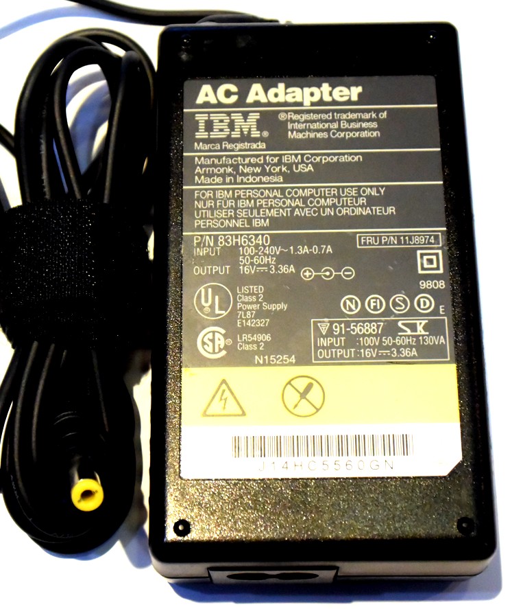 AC-adapter  IBM    DC16V/3.36A  83H6340