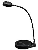 GH-LED6-SC2K   ソーラーバッテリ搭載6LEDスタンドライト 黒色   USB LEDライト［太陽光・コンセント・USB］　スマートフォン充電可能 　・ バッテリー搭載で約10時間点灯