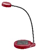 GH-LED6-SC2R   ソーラーバッテリ搭載6LEDスタンドライト　赤色  USB LEDライト［太陽光・コンセント・USB］　スマートフォン充電可能 　・ バッテリー搭載で約10時間点灯