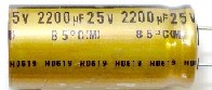ニチコン　MUSE　ＦＧ　25V/2200uF  ゴールドマーク