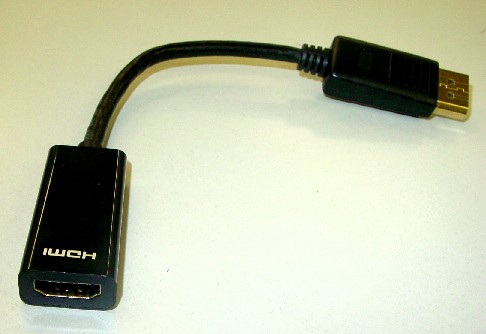 DisplayPort(1.1aオス)-HDMI(1.4メス)変換ケーブル