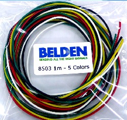 BELDEN 　8503-01-5 　配線用ケーブル　　5色セット(各色1m)