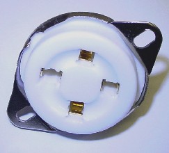 UX-4P　タイトソケット   GOLD(真空管のピンと接触面)　　円型・下取り付用