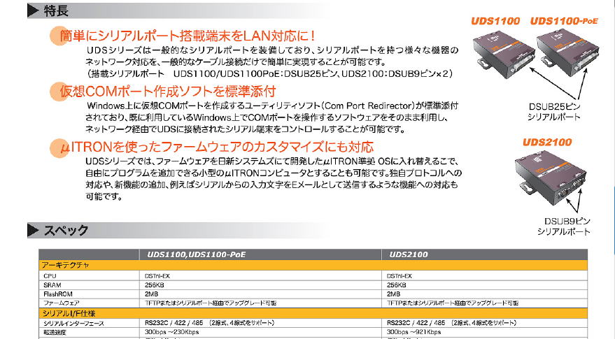 株式会社若松通商 / 外部接続デバイスサーバ UDS2100